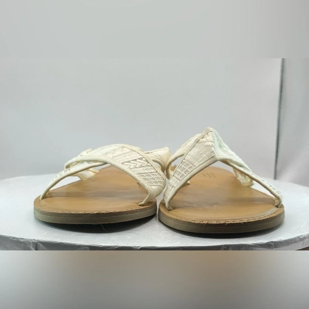 GUC TOMS Viv Natural Arrow Embroidered Mesh Sandal Women's Size‎ 8.5